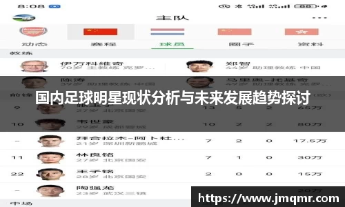 国内足球明星现状分析与未来发展趋势探讨